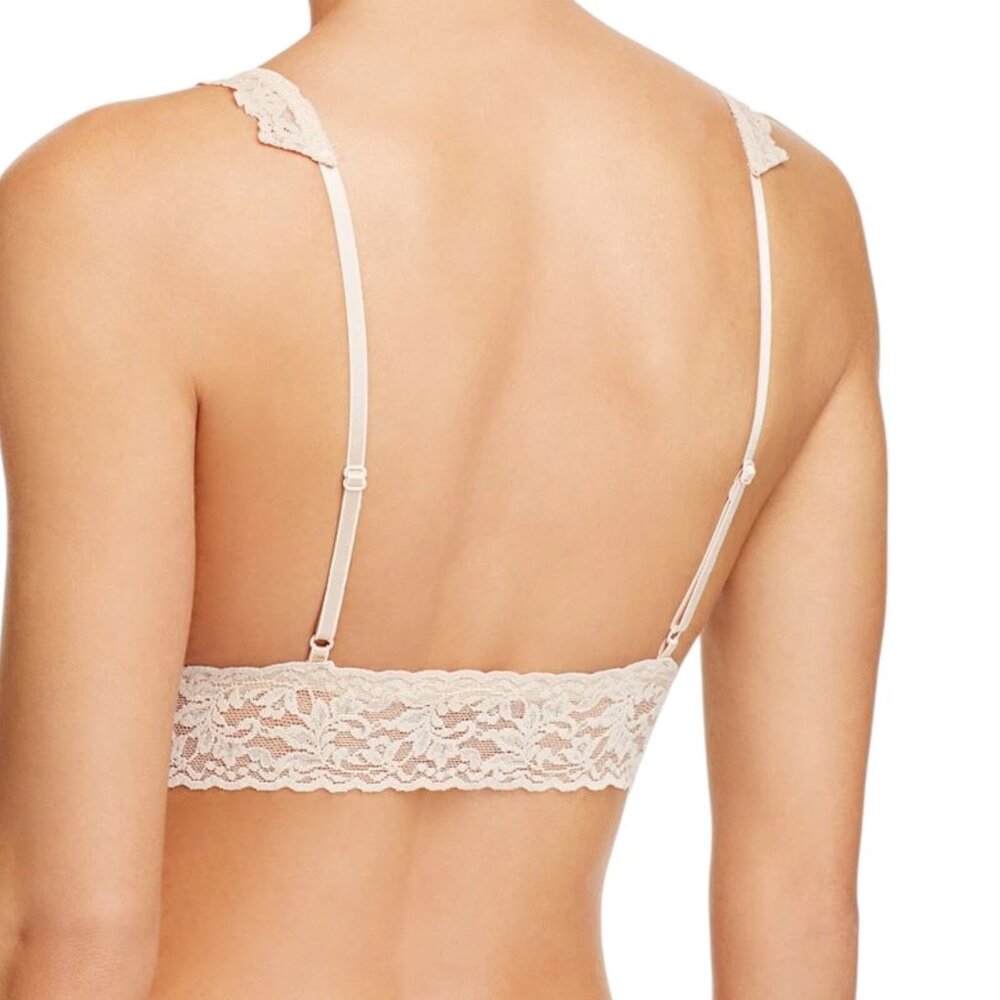 Hanky Panky Suprima Cotton Padded Lace Bralette in Chai $68 NWT Size Small - Picture 2 of 3